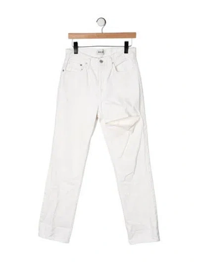Pre-owned Agolde High-rise Straight Leg Jeans In Neutrals