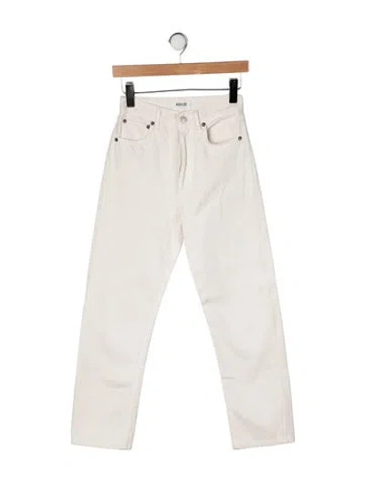 Pre-owned Agolde High-rise Straight Leg Jeans In Neutrals