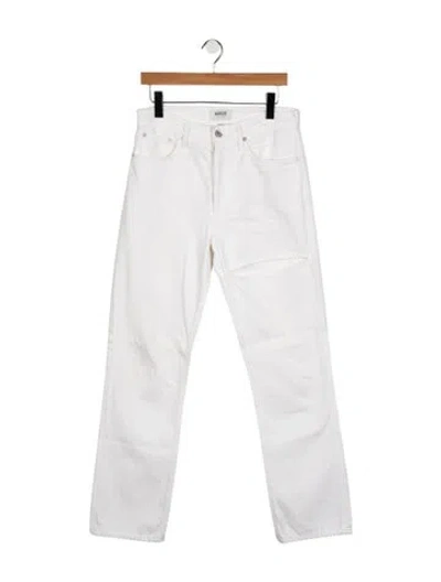 Pre-owned Agolde High-rise Straight Leg Jeans In Neutrals