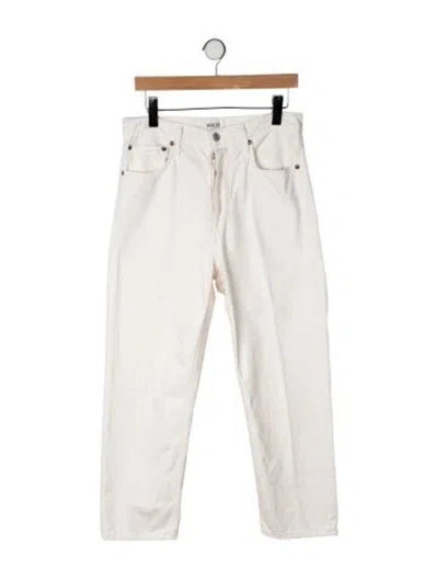 Pre-owned Agolde High-rise Straight Leg Jeans In Neutrals