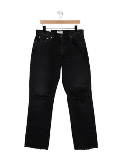 Pre-owned Agolde High-rise Straight Leg Jeans W/ Tags In Black