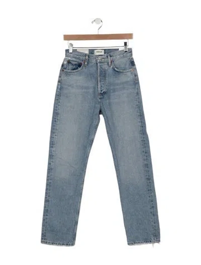 Pre-owned Agolde High-rise Straight Leg Jeans W/ Tags In Blue