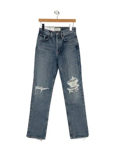 Pre-owned Agolde High-rise Straight Leg Jeans W/ Tags In Blue