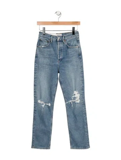 Pre-owned Agolde High-rise Straight Leg Jeans W/ Tags In Blue