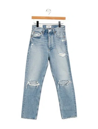 Pre-owned Agolde High-rise Straight Leg Jeans W/ Tags In Blue