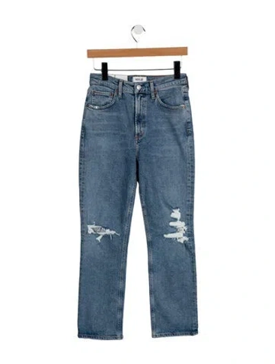 Pre-owned Agolde High-rise Straight Leg Jeans W/ Tags In Blue