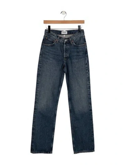 Pre-owned Agolde High-rise Straight Leg Jeans W/ Tags In Blue