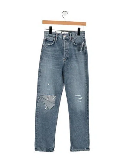 Pre-owned Agolde High-rise Straight Leg Jeans W/ Tags In Blue