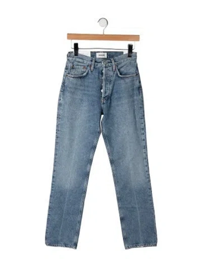 Pre-owned Agolde High-rise Straight Leg Jeans W/ Tags In Blue