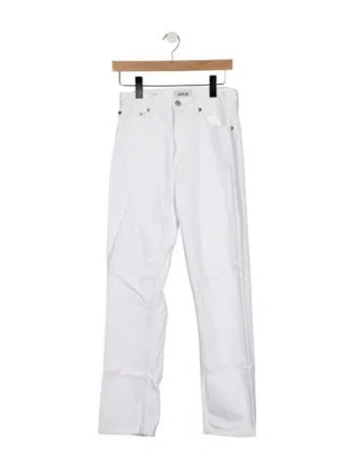Pre-owned Agolde High-rise Straight Leg Jeans W/ Tags In Blue/white