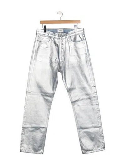 Pre-owned Agolde High-rise Straight Leg Jeans W/ Tags In Silver