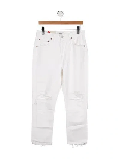 Pre-owned Agolde High-rise Straight Leg Jeans W/ Tags In White