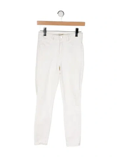 Pre-owned Agolde High-rise Straight Leg Jeans In White