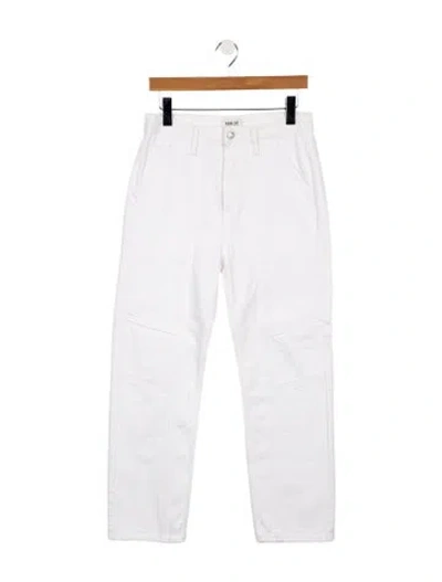 Pre-owned Agolde High-rise Straight Leg Jeans In White