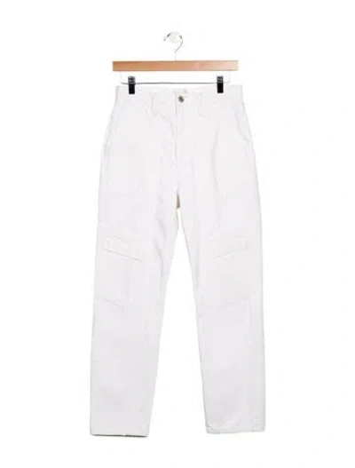Pre-owned Agolde High-rise Straight Leg Jeans In White