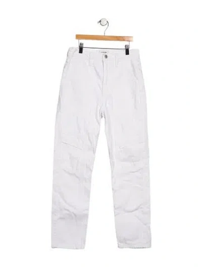 Pre-owned Agolde High-rise Straight Leg Jeans In White