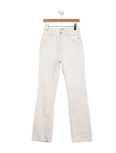 Pre-owned Agolde High-rise Straight Leg Jeans In White