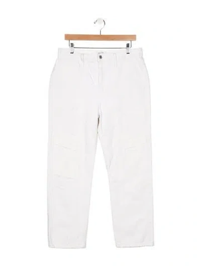 Pre-owned Agolde High-rise Straight Leg Jeans In White