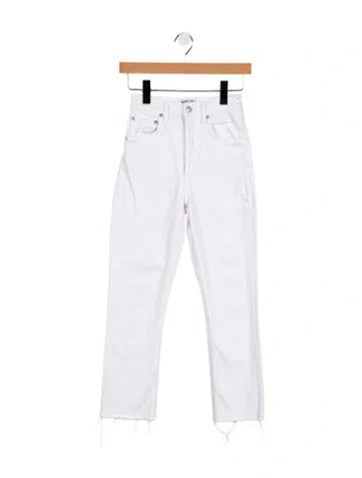 Pre-owned Agolde High-rise Straight Leg Jeans In White