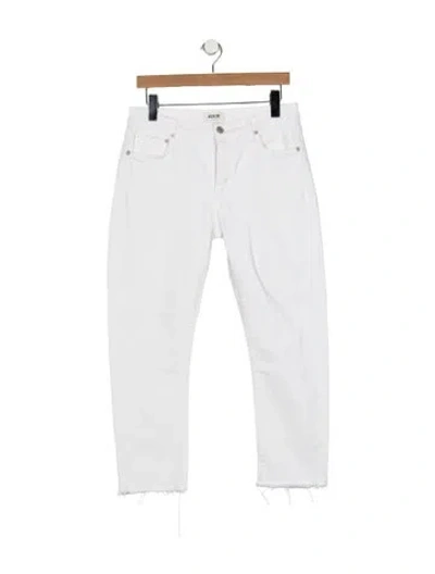 Pre-owned Agolde High-rise Straight Leg Jeans In White