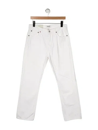 Pre-owned Agolde High-rise Straight Leg Jeans In White