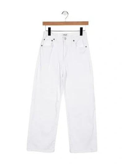 Pre-owned Agolde High-rise Straight Leg Jeans In White