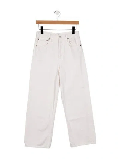 Pre-owned Agolde High-rise Straight Leg Jeans In White
