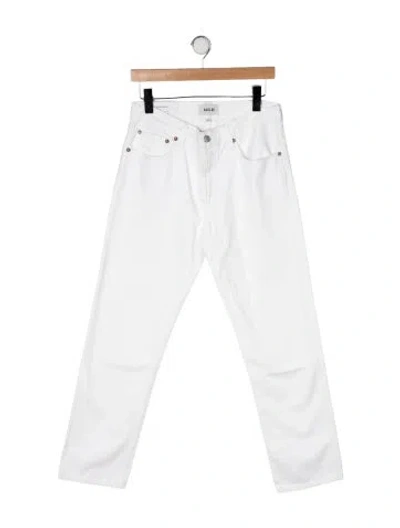 Pre-owned Agolde High-rise Straight Leg Jeans In White