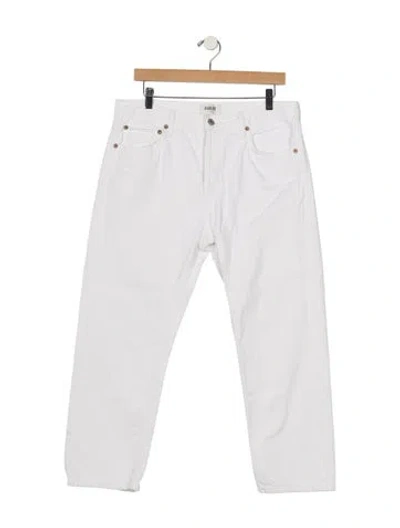 Pre-owned Agolde High-rise Straight Leg Jeans In White