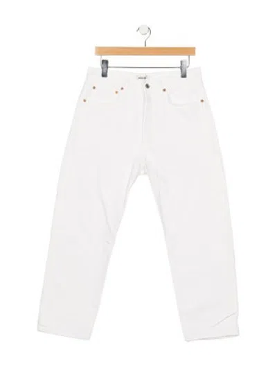 Pre-owned Agolde High-rise Straight Leg Jeans In White