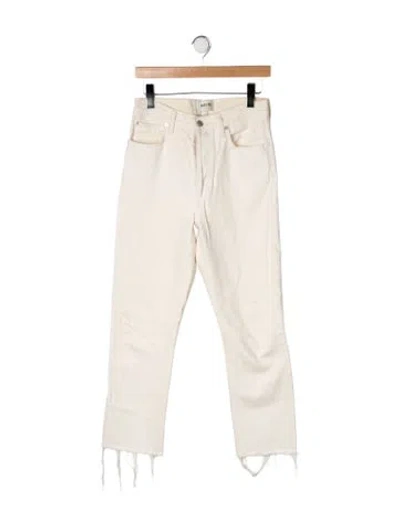 Pre-owned Agolde High-rise Straight Leg Jeans In Yellow