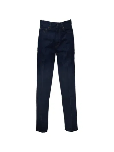 Agolde High-rise Tapered Jeans In Blue