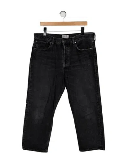 Pre-owned Agolde High-rise Wide Leg Jeans In Black