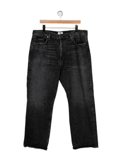 Pre-owned Agolde High-rise Wide Leg Jeans In Black