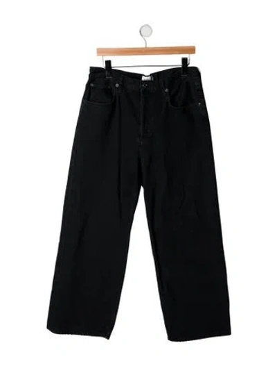 Pre-owned Agolde High-rise Wide Leg Jeans In Black