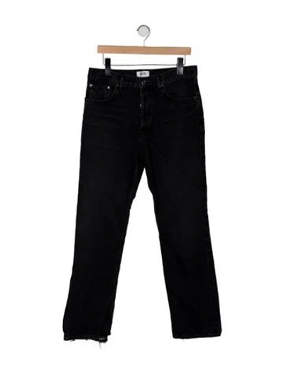 Pre-owned Agolde High-rise Wide Leg Jeans In Black