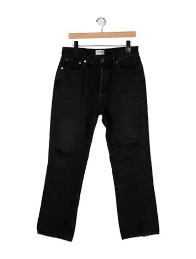 Pre-owned Agolde High-rise Wide Leg Jeans In Black