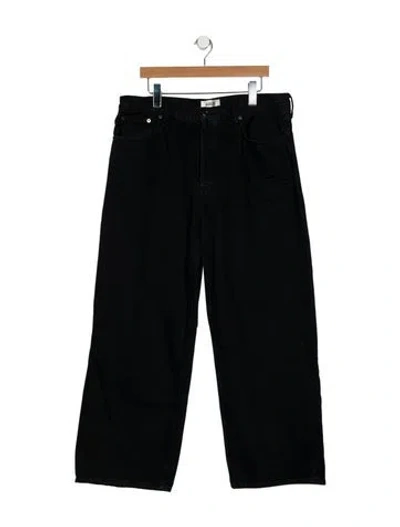 Pre-owned Agolde High-rise Wide Leg Jeans In Black