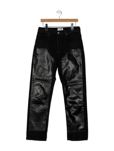 Pre-owned Agolde High-rise Wide Leg Jeans In Black