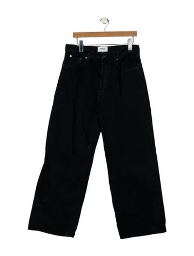 Pre-owned Agolde High-rise Wide Leg Jeans In Black