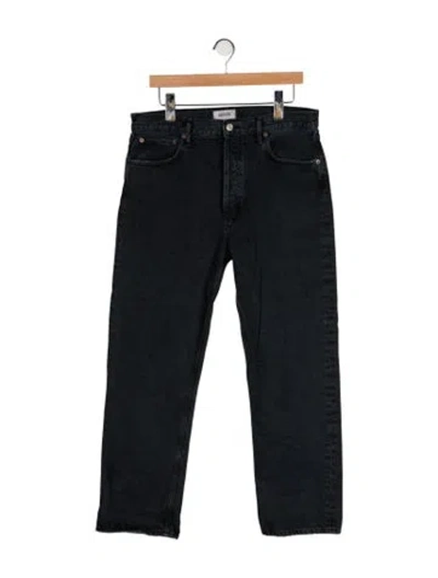 Pre-owned Agolde High-rise Wide Leg Jeans In Black