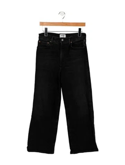 Pre-owned Agolde High-rise Wide Leg Jeans In Black