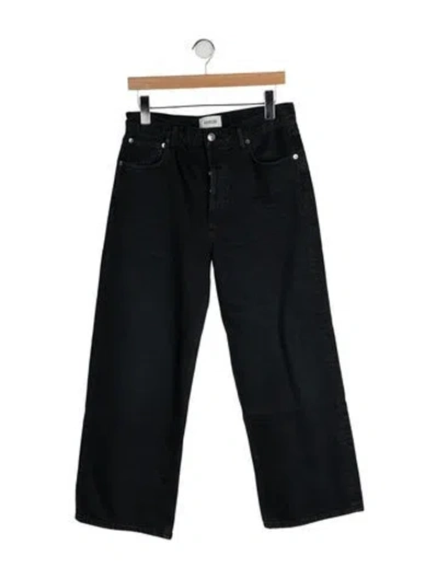Pre-owned Agolde High-rise Wide Leg Jeans In Black