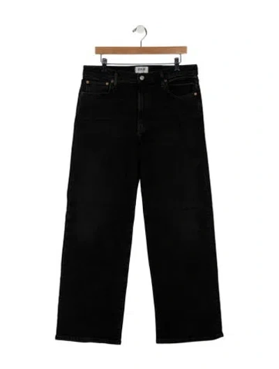 Pre-owned Agolde High-rise Wide Leg Jeans In Black