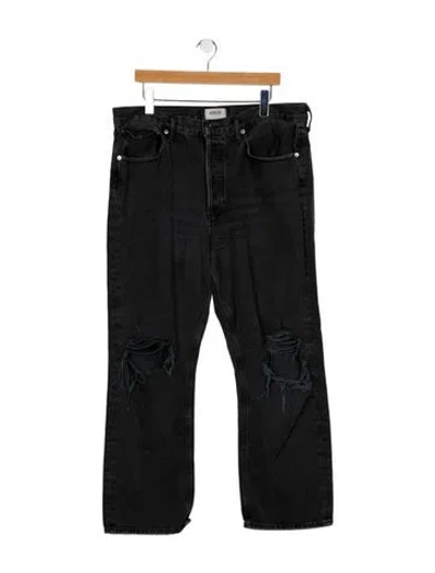 Pre-owned Agolde High-rise Wide Leg Jeans In Black