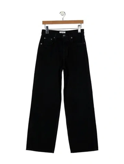 Pre-owned Agolde High-rise Wide Leg Jeans In Black