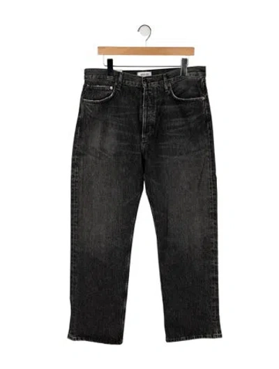 Pre-owned Agolde High-rise Wide Leg Jeans In Black