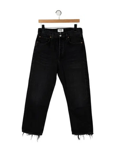 Pre-owned Agolde High-rise Wide Leg Jeans In Black