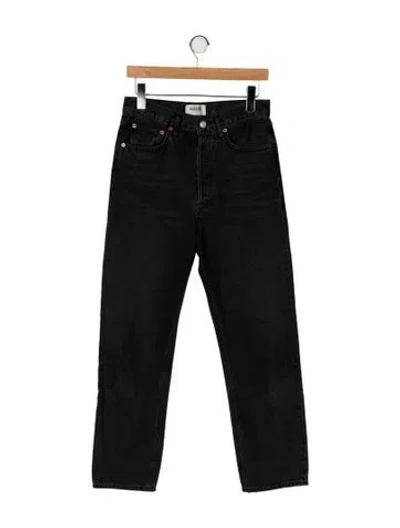Pre-owned Agolde High-rise Wide Leg Jeans In Black