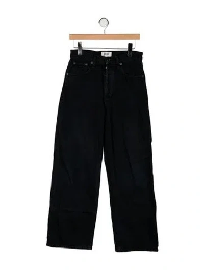 Pre-owned Agolde High-rise Wide Leg Jeans In Black